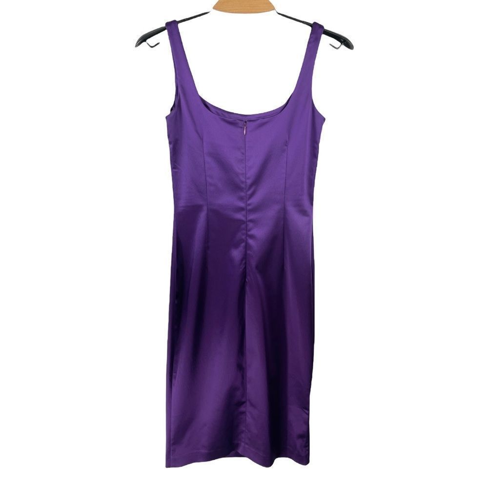Dolce & Gabbana Purple Satin Sleeveless Midi Corset Dress Size 26/40 Small US 4 - Picture 7 of 11